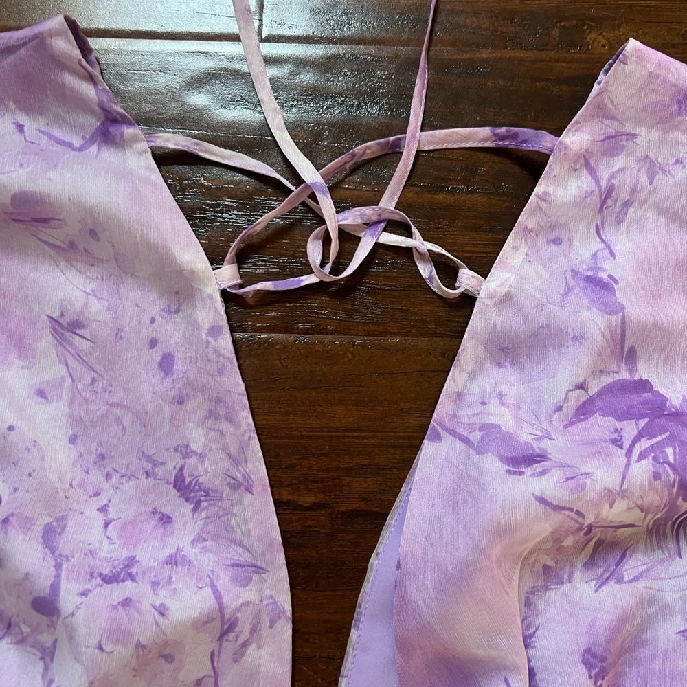Fashion Nova Lilac Backless Dress Size X - Picture 10 of 13